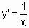 y' = 1/x