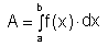 A = Integral(a..b)f(x)dx