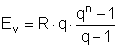 E_v = R*q*(q^n - 1)/(q - 1)
